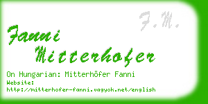 fanni mitterhofer business card